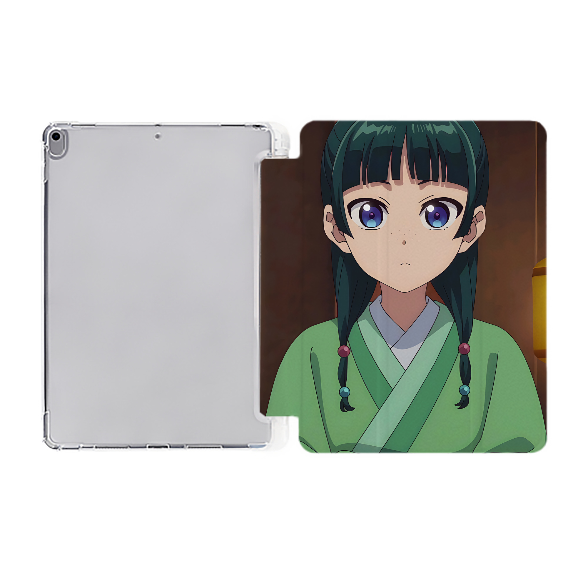 （画像用） 薬屋のひとりごと The Apothecary Diaries IPad ケース ペン収納付き 三つ折りスタンド PUレザー×シリコン 対応機種9.5/10.5/10.9インチ